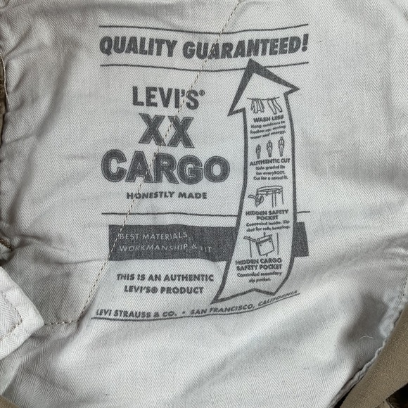 Levis XX Cargo Pants Slim Fit Mens Khaki Tan W38 L32( measures 38 x 29) - Picture 7 of 10